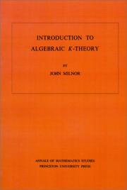 Cover of: Introduction to algebraic K-theory