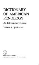 Cover of: Dictionary of American penology | Vergil L. Williams