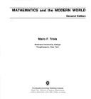 Cover of: Mathematics and the modern world by Mario F. Triola