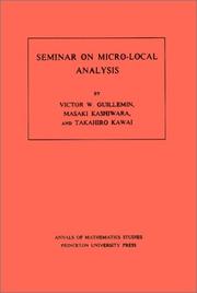 Cover of: Seminar on micro-local analysis