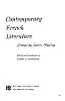 Cover of: Contemporary French literature by O'Brien, Justin