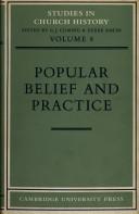 Cover of: Popular belief and practice by Ecclesiastical History Society.
