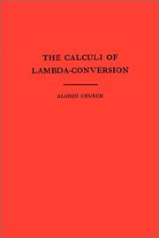 Cover of: The Calculi of Lambda Conversion. (AM-6) (Annals of Mathematics Studies)