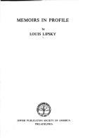 Cover of: Memoirs in profile by Louis Lipsky