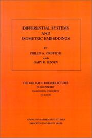 Cover of: Differential systems and isometric embeddings