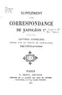 Cover of: Correspondance de Napoléon Ier by Napoléon Bonaparte