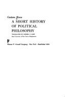 Cover of: A short history of political philosophy.