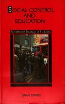 Cover of: Social control and education