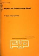 Cover of: Report on prestressing steel