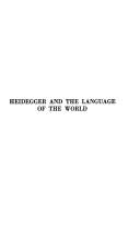 Cover of: Heidegger and the language of the world | Peter McCormick