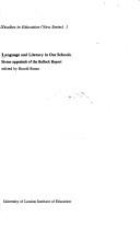 Cover of: Language and literacy in our schools: some appraisals of the Bullock Report