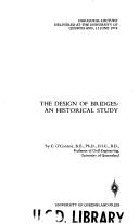 Cover of: The design of bridges: an historical study