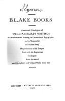 Cover of: Blake books | G. E. Bentley