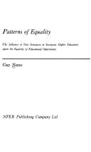Cover of: Patterns of equality: the influence of new structures in European higher education upon the equality of educational opportunity