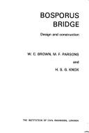 Cover of: Bosporus bridge | Brown, W. C.