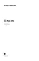 Cover of: Elections