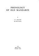 Cover of: Phonology of old Mandarin