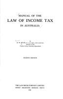 Cover of: Manual of the law of income tax in Australia by K. W. Ryan