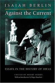 Cover of: Against the current by Isaiah Berlin