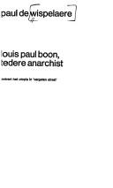 Louis Paul Boon, tedere anarchist by Paul de Wispelaere