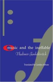 Cover of: Music and the Ineffable