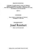 Cover of: Josef Reinhart: Motive und Persönlichkeit Fred Reinhardt.