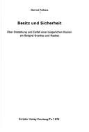 Cover of: Besitz und Sicherheit by Gernot Folkers, Gernot Folkers