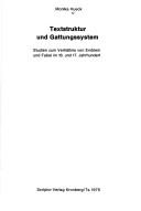 Cover of: Textstruktur und Gattungssystem by Monika Hueck