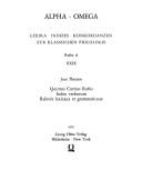 Cover of: Quintus Curtius Rufus, index verborum, relevés lexicaux et grammaticaux