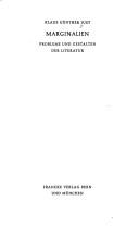 Cover of: Marginalien: Probleme und Gestalten der Literatur