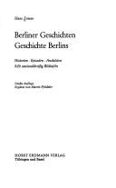 Cover of: Berliner Geschichten, Geschichte Berlins by Hans Erman, Hans Erman