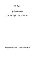 Cover of: Julius Campe: d. Verleger Heinrich Heines