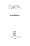 Cover of: Ausgewählte Aufsätze