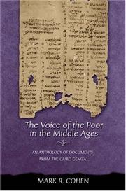 Cover of: The Voice of the Poor in the Middle Ages by Mark R. Cohen, Mark R. Cohen