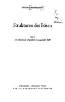Cover of: Strukturen des Bösen by Eugen Drewermann