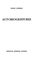 Cover of: Autobiogriffures