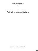 Cover of: Estudios de estilística by Hatzfeld, Helmut Anthony