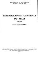 Cover of: Bibliographie générale du Mali, 1961-1970