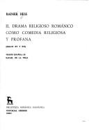 Cover of: El drama religioso románico como comedia religiosa y profana: (siglos XV y XVI)