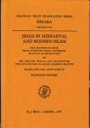 Cover of: Jihad in mediaeval and modern Islam by translated [from the Arabic] and annotated by Rudolph Peters.