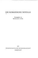 Die Romanische Novelle by Wolfgang Eitel