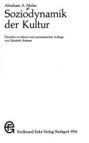 Cover of: Soziodynamik der Kultur