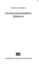 Cover of: Literaturwissenschaftliche Stiltheorie