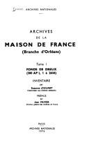 Cover of: Archives de la Maison de France (branche d'Orléans)