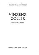 Cover of: Vinzenz Goller: Leben u. Werk