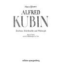 Cover of: Alfred Kubin: Zeichner, Schriftsteller und Philosoph