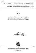 Cover of: erzählende Dichtung Lou Andreas-Salomés: ihr Zusammenhang mit d. Literatur um 1900