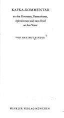 Cover of: Kafka-Kommentar zu den Romanen, Rezensionen, Aphorismen und zum Brief an den Vater