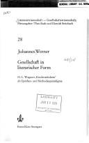Cover of: Gesellschaft in literarischer Form: H. L. Wagners 'Kindermörderin' als Epochen- und Methodenparadigma.