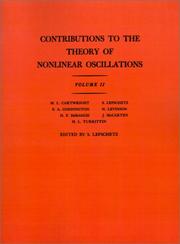 Cover of: Contributions to the Theory of Nonlinear Oscillations, Volume II. (AM-29) (Annals of Mathematics Studies)
